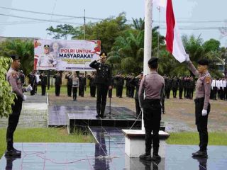 Upacara Peringatan Harlah Pancasila Tahun 2025 di Mapolres Belitung Timur