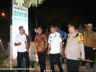 Forkopimda Beltim Pantau Ibadah Malam Natal di Belitung Timur